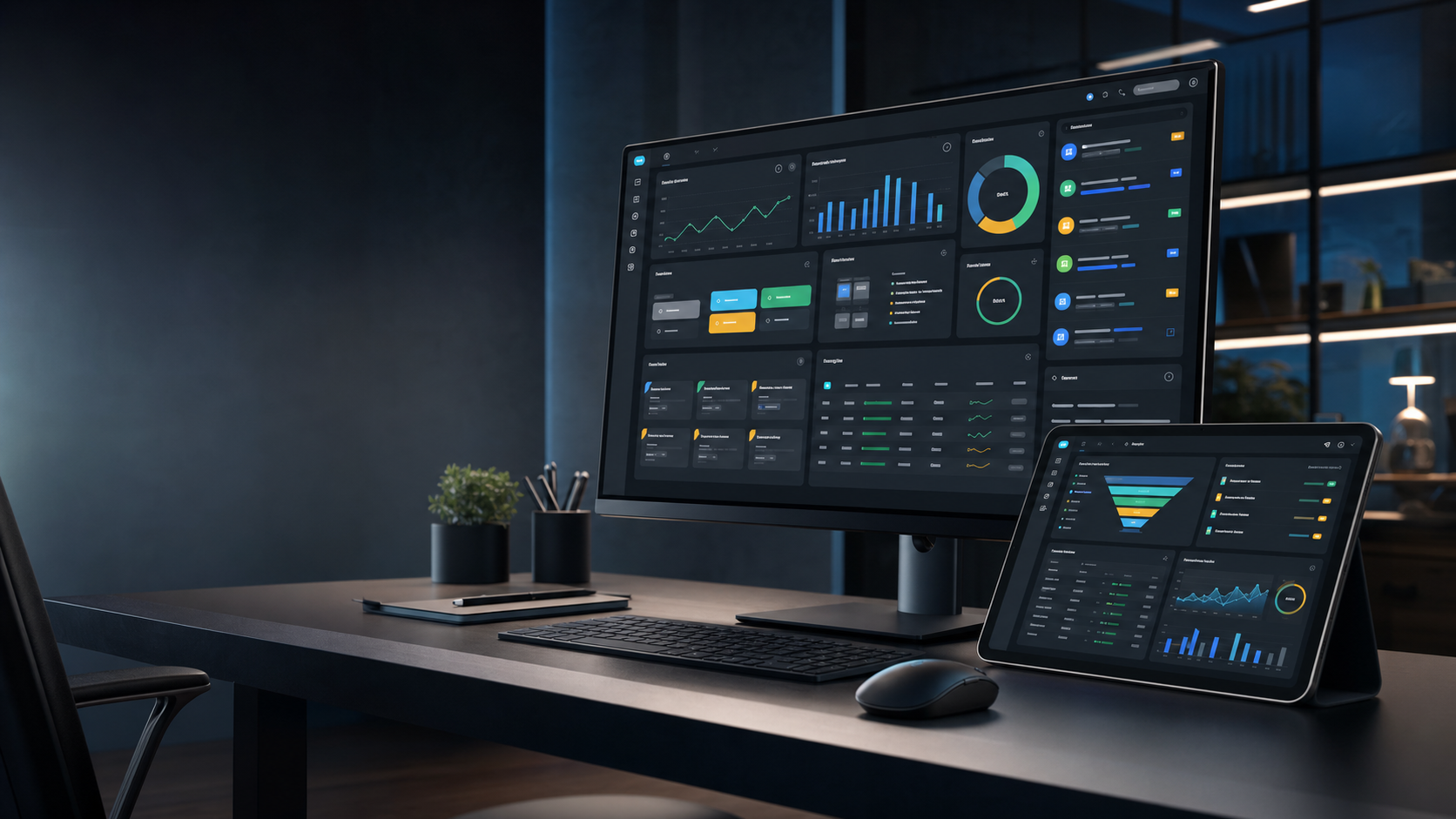 ERP ve CRM paneli gorseli